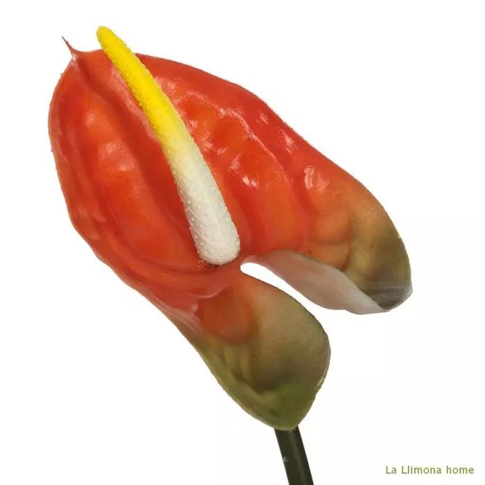 Anthurium artificial naranja 40. Flores artificiales