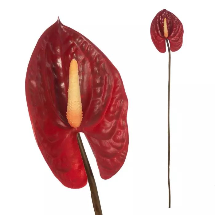 Anthurium artificial rojo 60. Flores artificiales