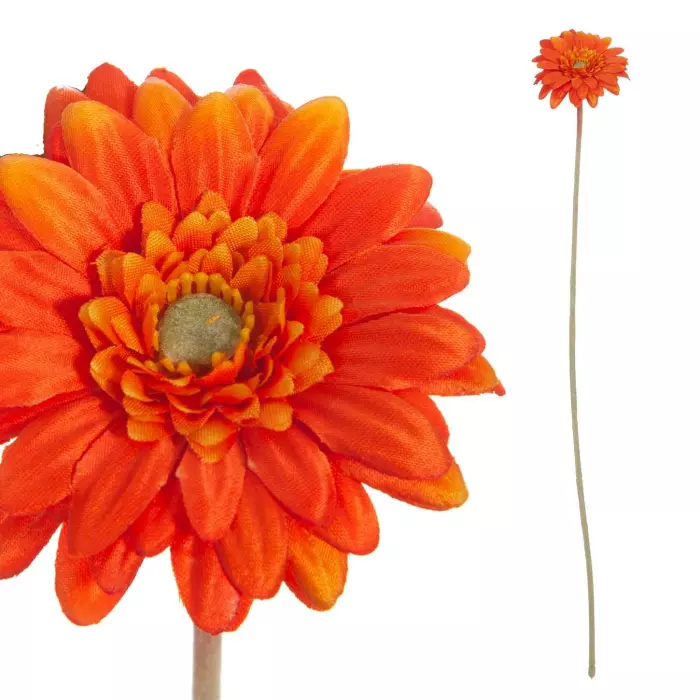 Gerbera mini artificial naranja 47. Flores artificiales