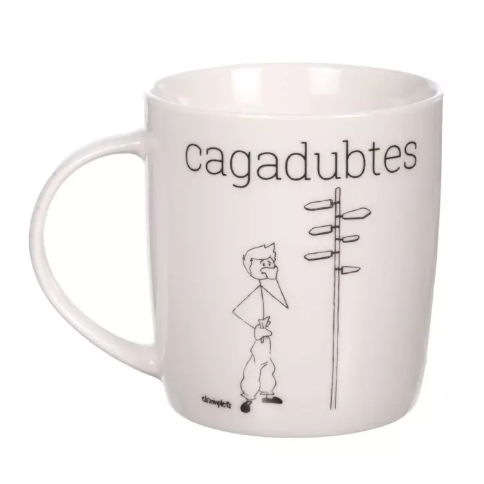 Taza Els Ximplets 'Tassa Cagadubtes' · Tazas con mensaje