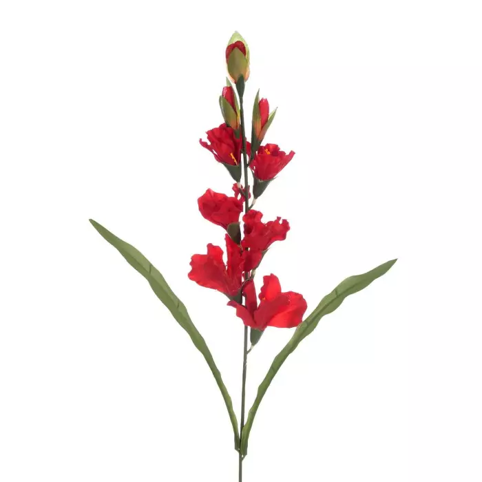 Gladiolo artificial rojo 65. Flores artificiales