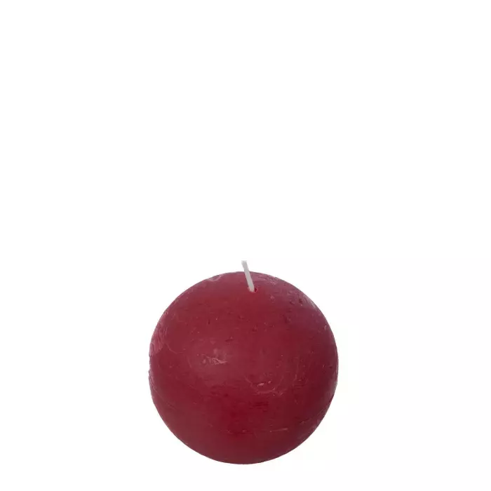 Vela Cerabella calina roja esfera 10. Velas ecológicas naturales