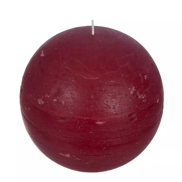 Vela Cerabella calina roja esfera 17. Velas ecológicas naturales