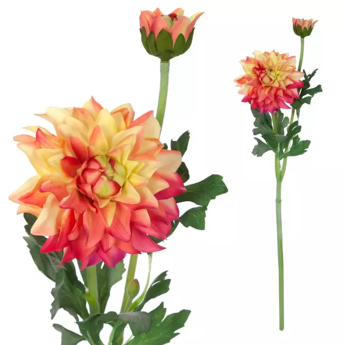 Dalia artificial bicolor 56. Flores artificiales