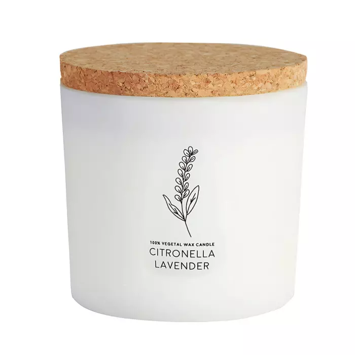 Vela perfumada citronella lavanda 350 gr. Velas ecológicas naturales