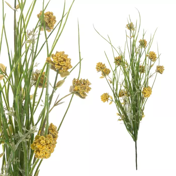 Bush grass artificial flores amarillas 44. Flores artificiales