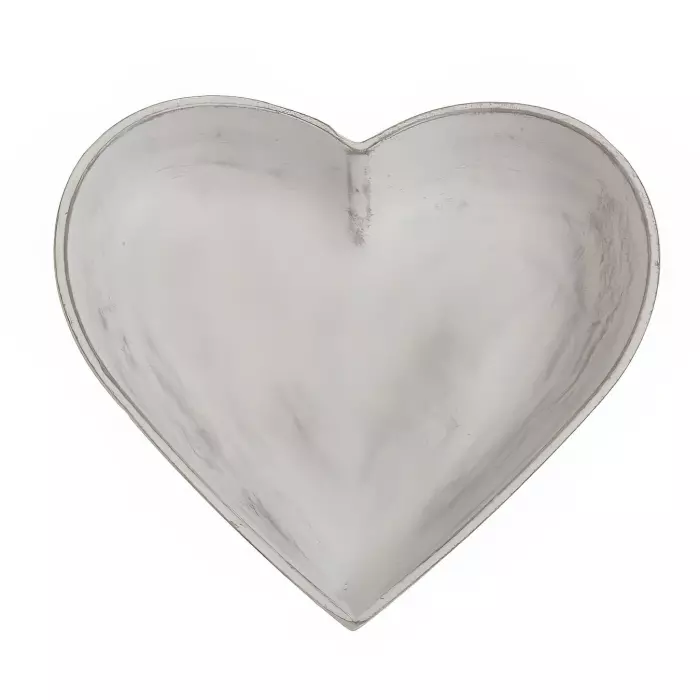 Bandeja madera corazón blanco 25 · Decoració y complementos