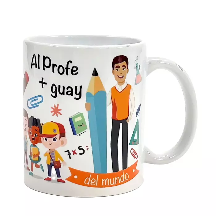 Taza oficios o profesión Al Profe + guay del mundo