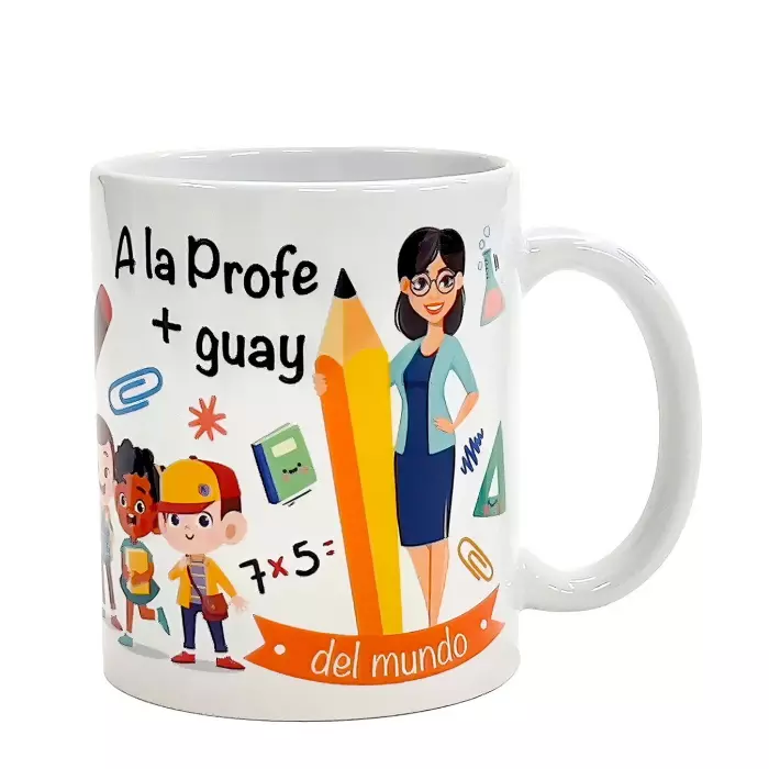 Taza oficios o profesión A la Profe + guay del mundo