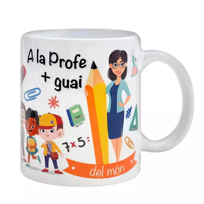 Taza oficios o profesión A la Profe + guai del món