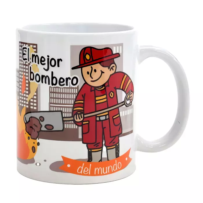 Taza oficios o profesión El mejor bombero del mundo