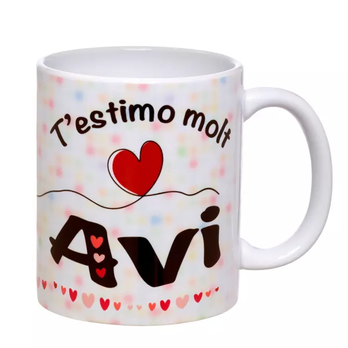 Taza con mensaje Testimo molt avi