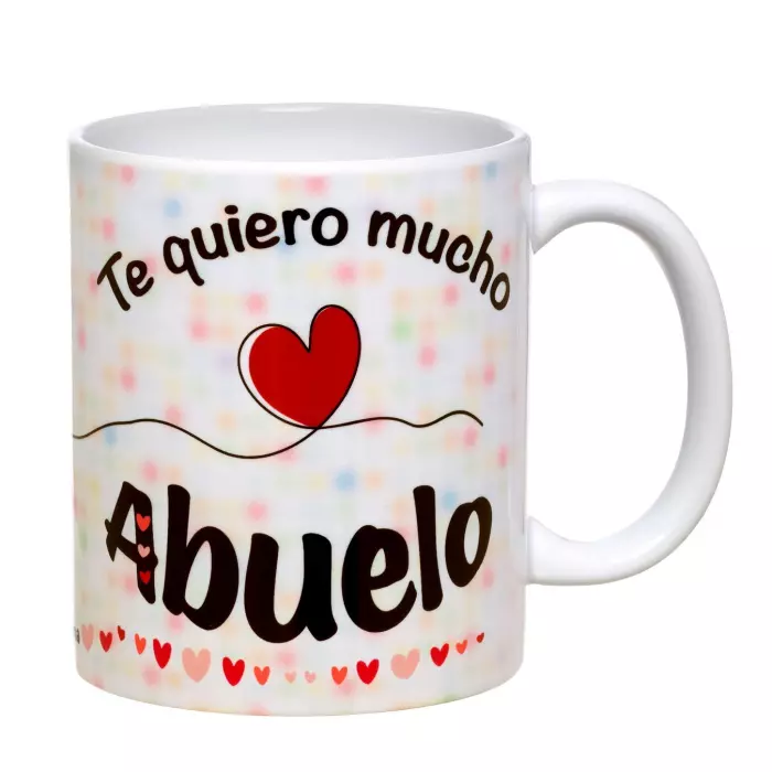 Taza con mensaje Te quiero mucho abuelo