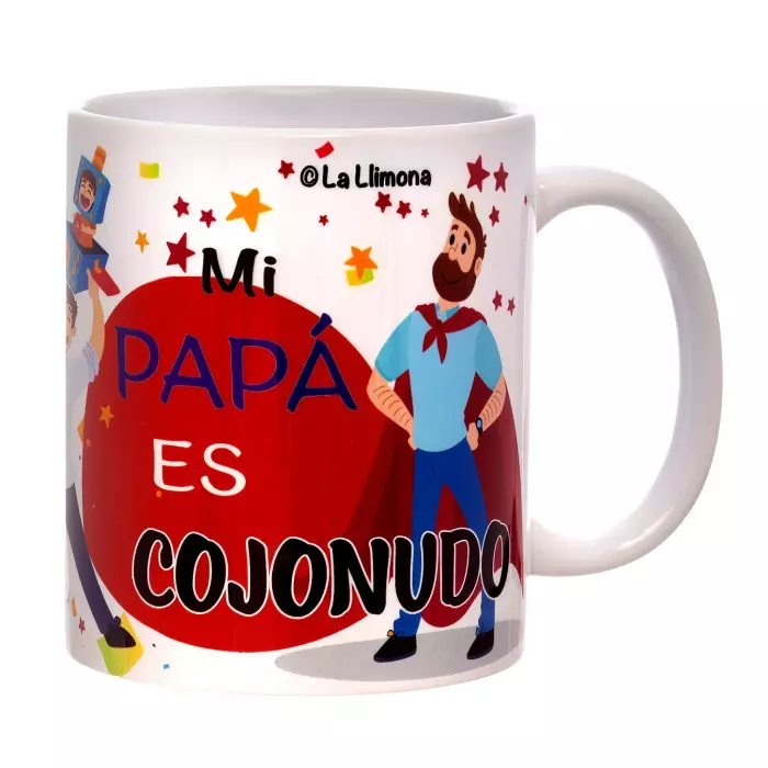 Taza con mensaje Mi Papá es cojonudo