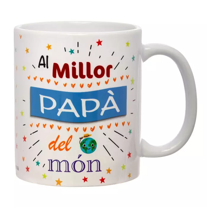 Taza con mensaje Al millor Papà del món