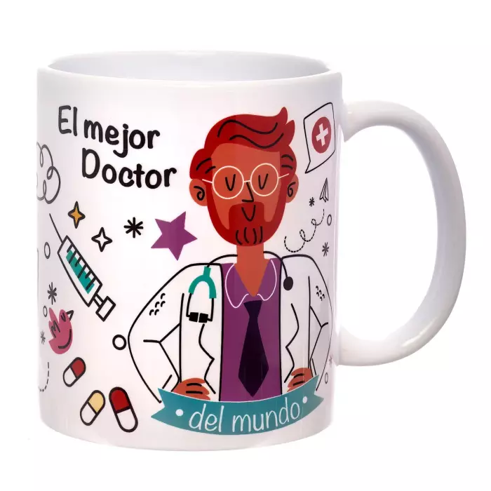 Taza oficios El mejor Doctor del mundo corbata