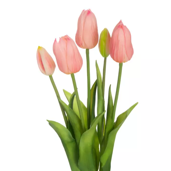 Ramo atado tulipanes artificiales rosa 45. Ramos flores artificiales