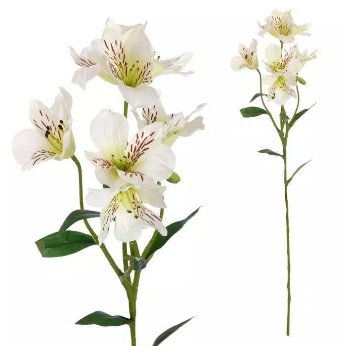 Alstroemeria artificial blanca 64. Flores artificiales