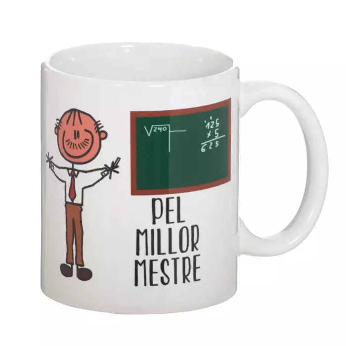 Taza 'Pel millor mestre' L'Informal · Tazas con mensaje