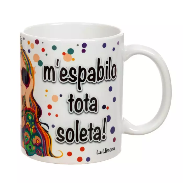 Taza 'Sóc princesa i no em cal cap cavaller'. Tazas con mensaje