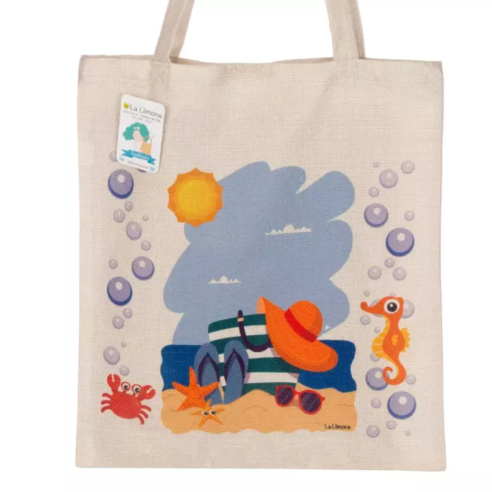 Tote bag 'Pamela Playa'. Bolsa de asas. Bolsas multiusos