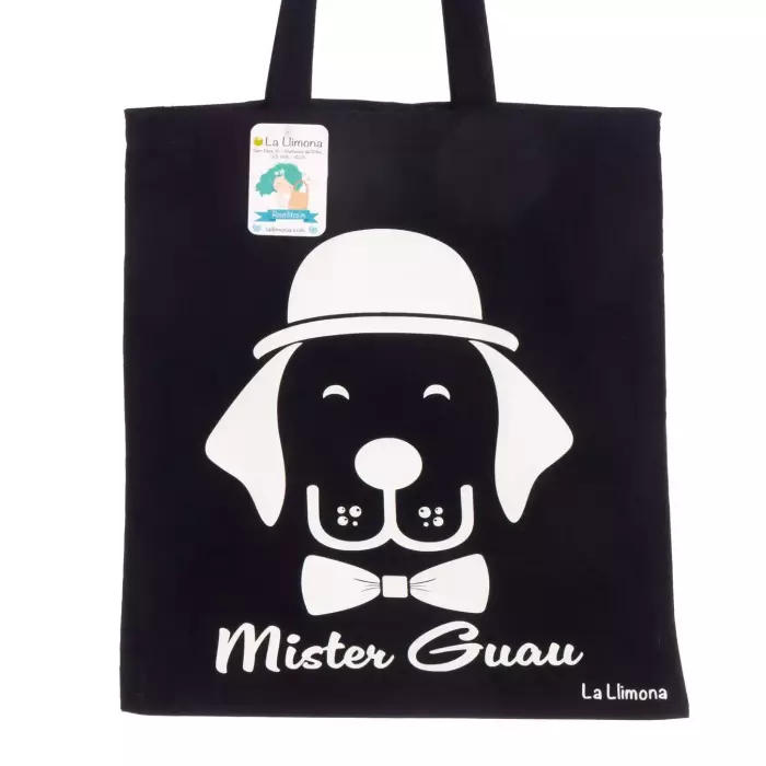 Tote bag 'Mister Guau'. Bolsa de asas. Bolsas multiusos