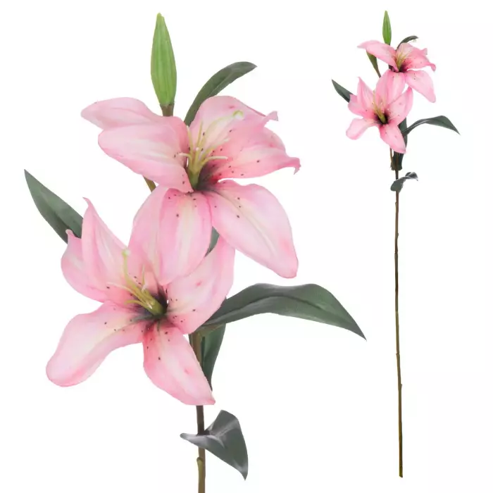 Lilium artificial rosa 69. Flores artificiales