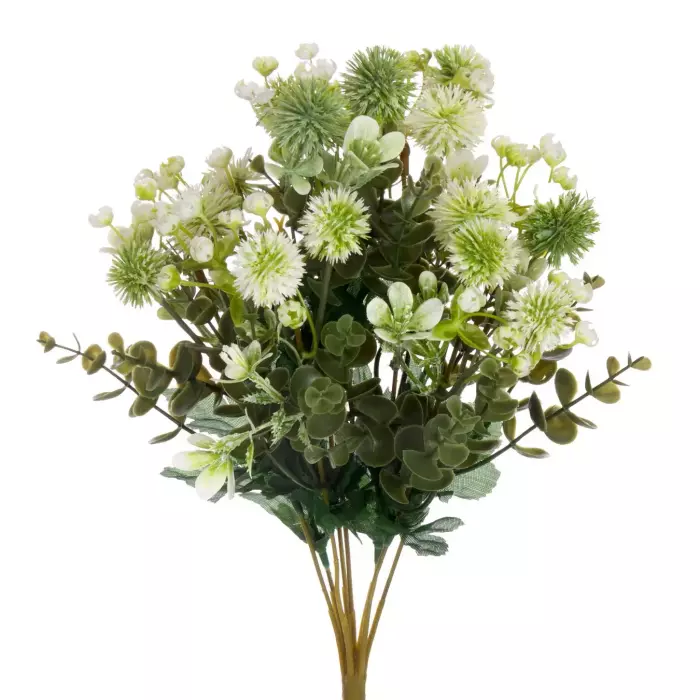 Mini ball artificial blanco 38. Flores artificiales