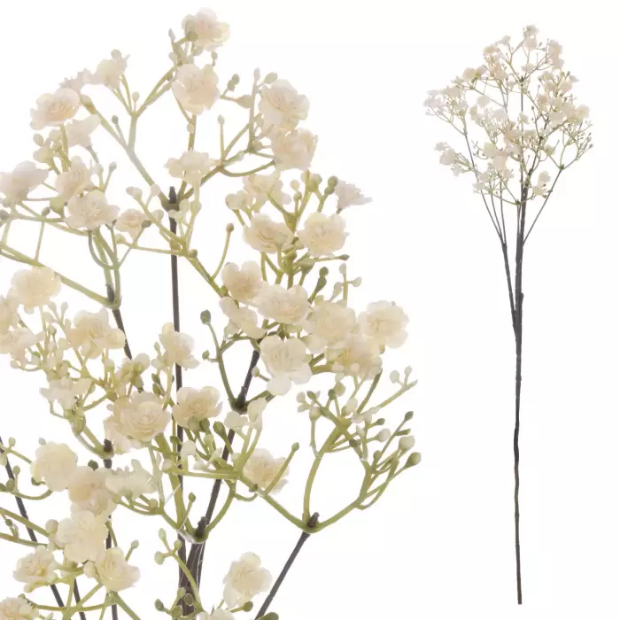 Rama artificial gypsophila crema 70. Flores artificiales