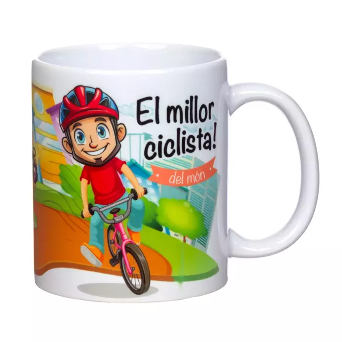 Taza con mensaje. El millor ciclista del món. La Llimona