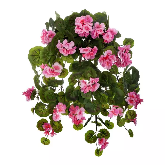 Geranio colgante rosa 60 Plantas colgantes artificiales