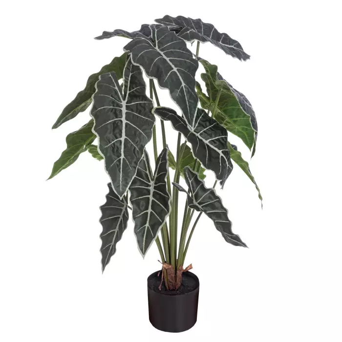 Planta artificial alocasia amazonica verde 88 maceta. Plantas artificiales